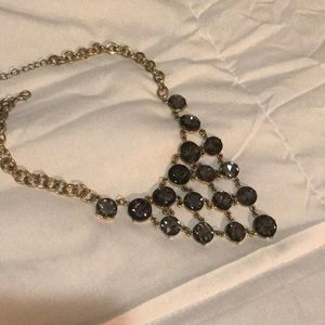 Smokey Chandelier statement necklace